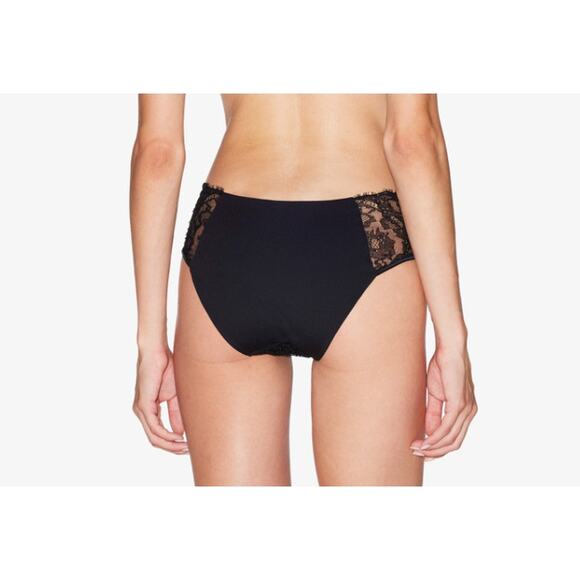 $270 La Perla Briefs Black Sz L Lace Underwear Panties Honeycomb Shadows Large - Picture 7 of 8